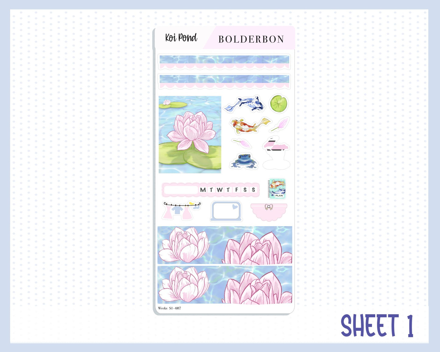 KOI POND || Hobonichi Weeks Planner Sticker Kit