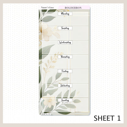 NATURE'S GRACE Hobonichi Weeks || Planner Sticker Kit