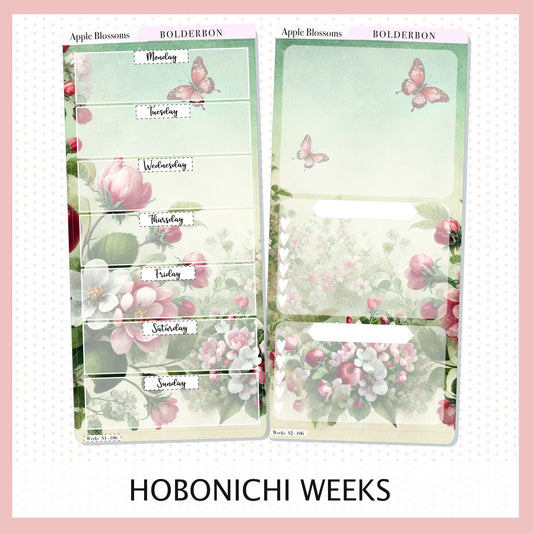 APPLE BLOSSOMS Hobonichi Weeks || Planner Sticker Kit