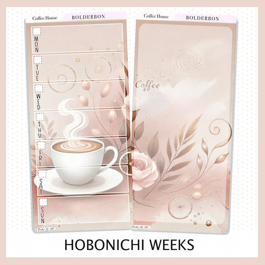 COFFEE HOUSE Hobonichi Weeks || Planner Sticker Kit