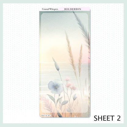 COASTAL WHISPERS Hobonichi Weeks || Planner Sticker Kit