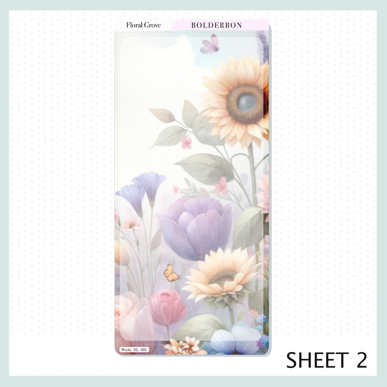 FLORAL GROVE Hobonichi Weeks || Planner Sticker Kit