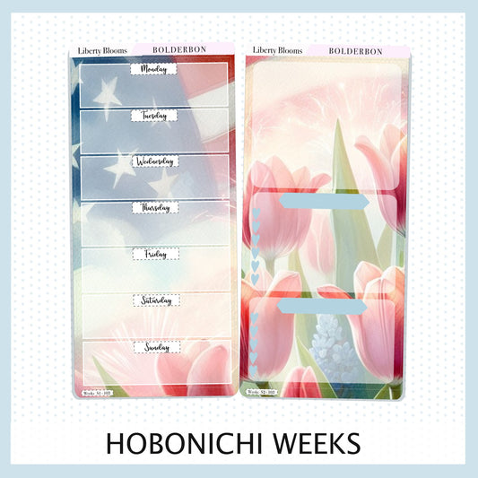 LIBERTY BLOOMS Hobonichi Weeks || Planner Sticker Kit