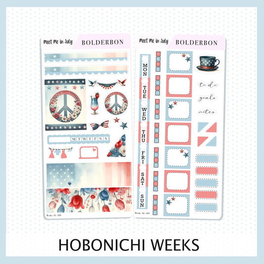 MEET ME IN JULY Hobonichi Weeks || Planner Sticker Kit