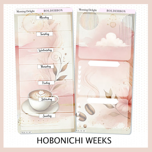 MORNING DELIGHT Hobonichi Weeks || Planner Sticker Kit