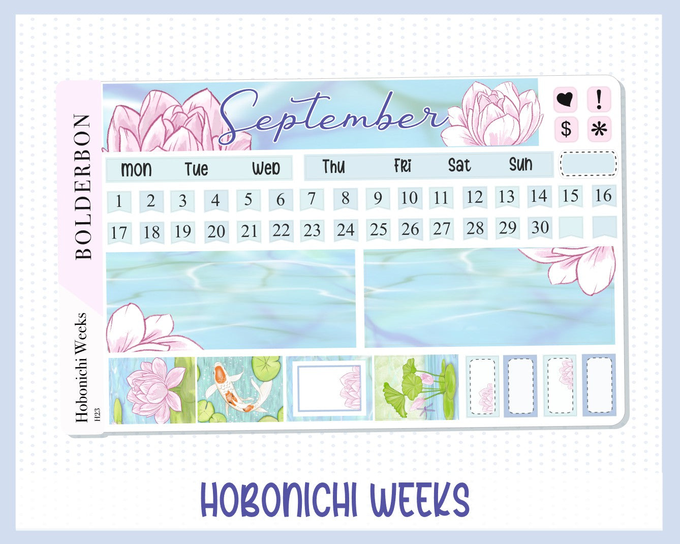 SEPTEMBER Hobonichi Weeks || Planner Sticker Kit