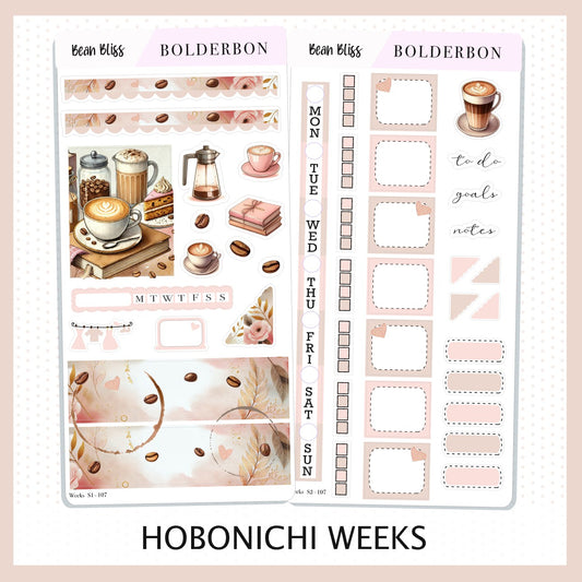 BEAN BLISS Hobonichi Weeks || Planner Sticker Kit