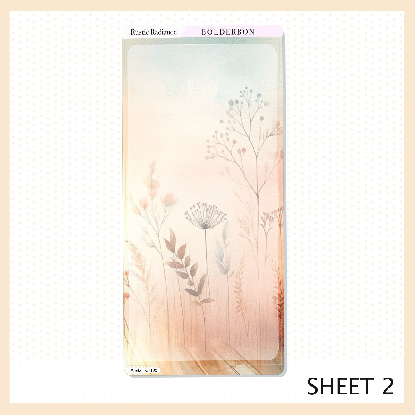 RUSTIC RADIANCE Hobonichi Weeks || Planner Sticker Kit