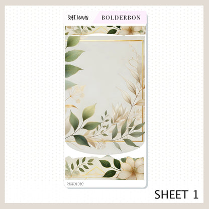 SOFT LEAVES Hobonichi Weeks || Planner Sticker Kit