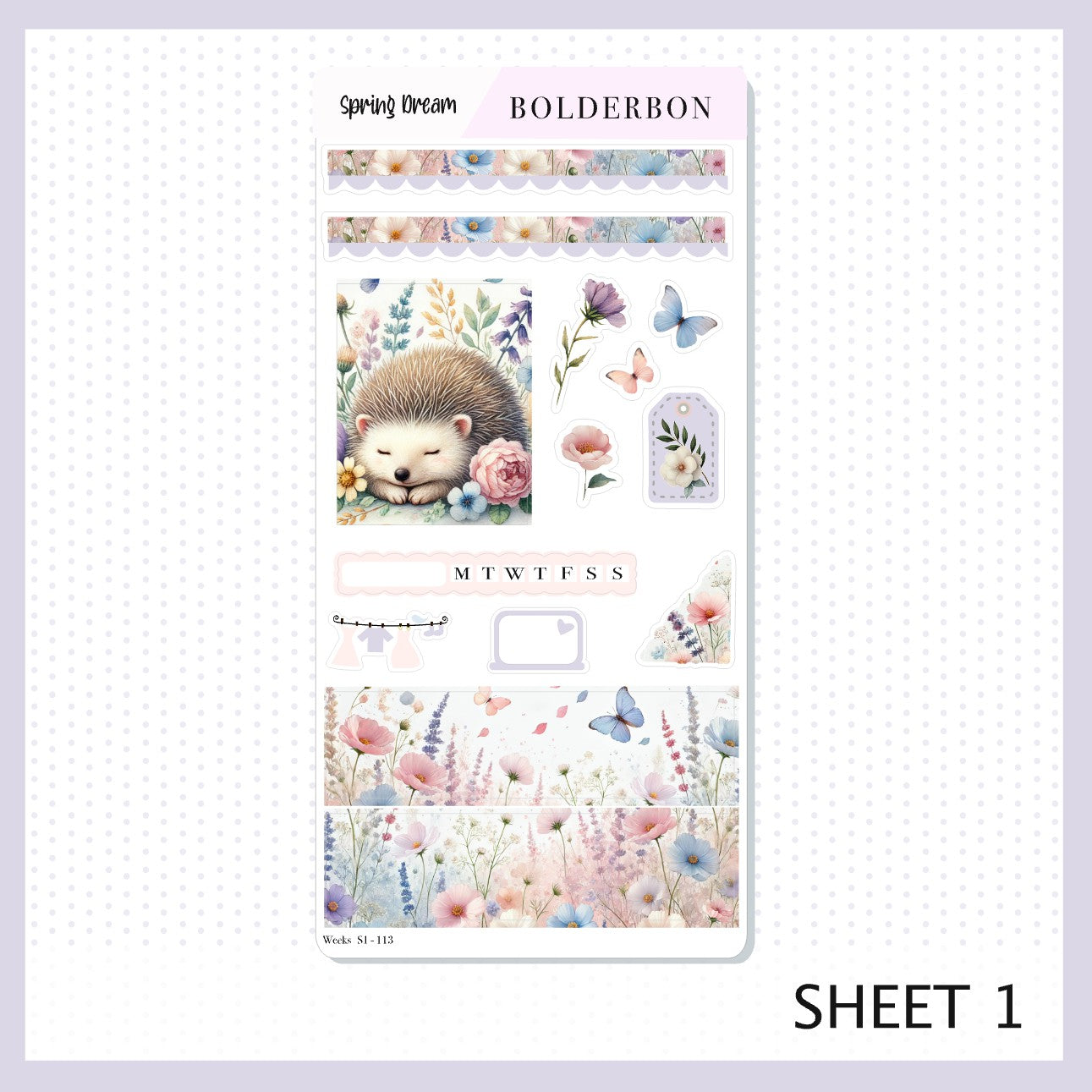 SPRING DREAM Hobonichi Weeks || Planner Sticker Kit