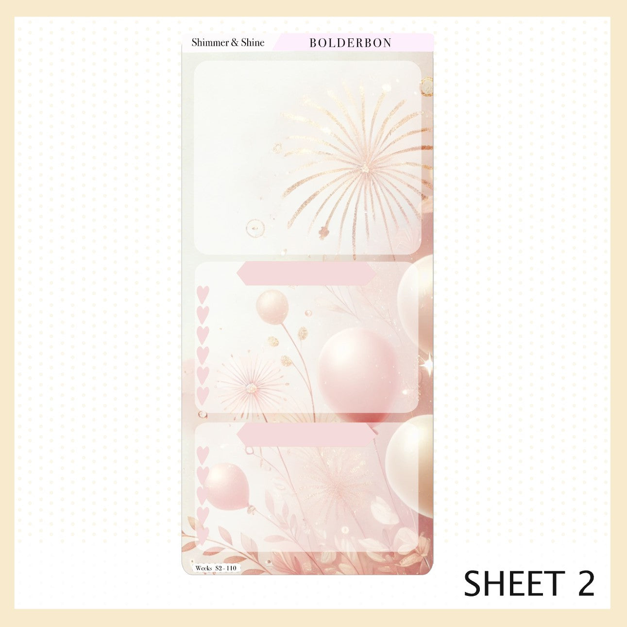 SHIMMER & SHINE Hobonichi Weeks || Planner Sticker Kit