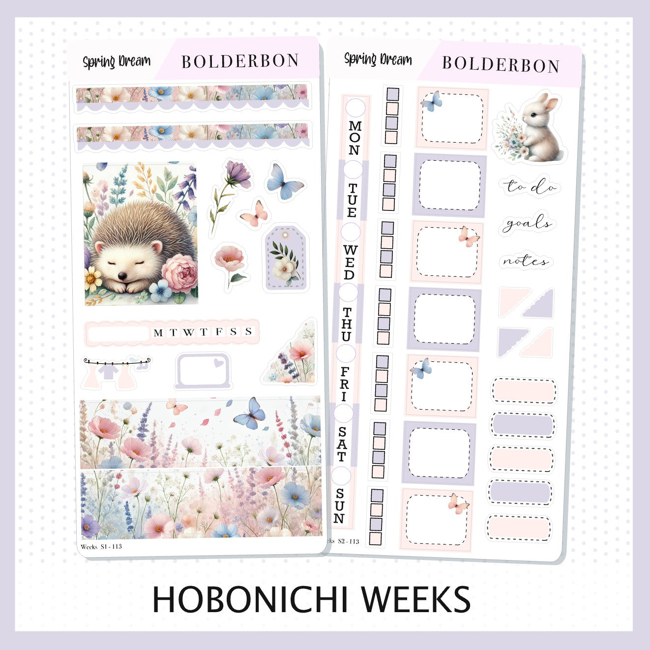 SPRING DREAM Hobonichi Weeks || Planner Sticker Kit