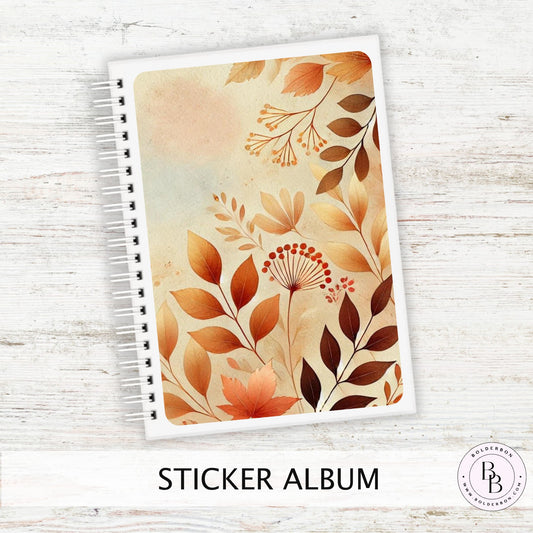 FALL VIBES Reusable Sticker Album || 5x7 Reusable Coil Sticker Book, Gift for Fall Lover