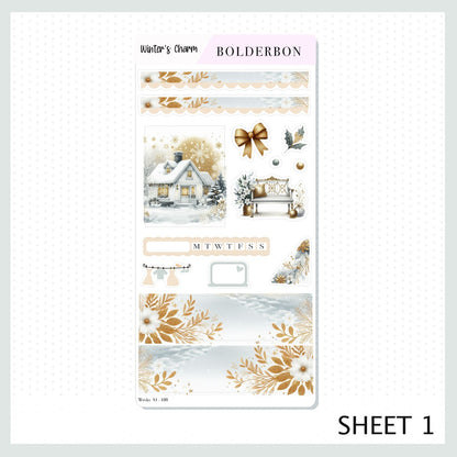 WINTER'S CHARM Hobonichi Weeks || Planner Sticker Kit