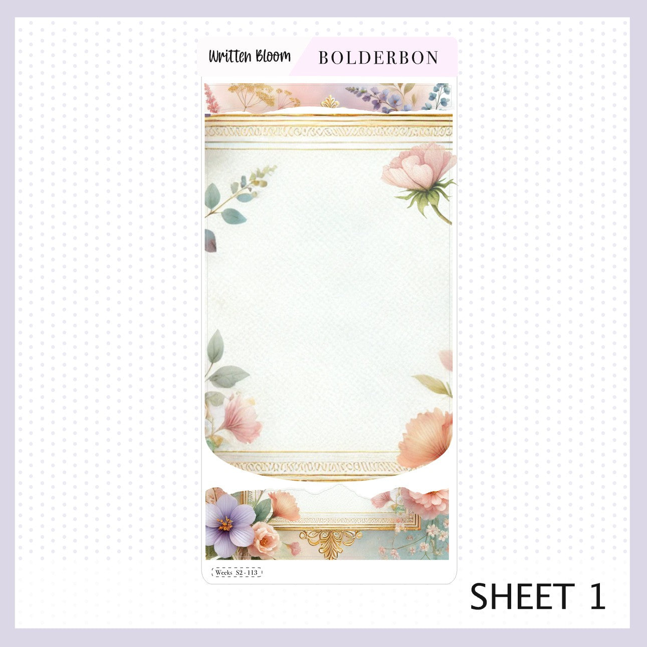 WRITTEN BLOOM Hobonichi Weeks || Planner Sticker Kit