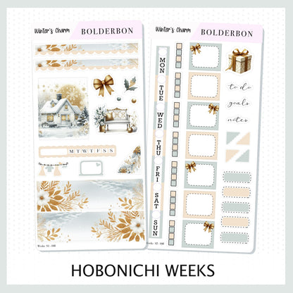 WINTER'S CHARM Hobonichi Weeks || Planner Sticker Kit