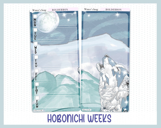 WINTERS SONG Hobonichi Weeks || Weekly Planner Sticker Kit