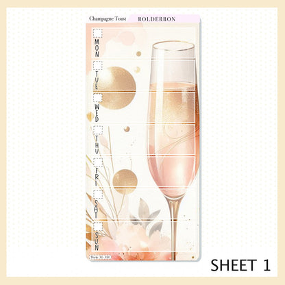 CHAMPAGNE TOAST Hobonichi Weeks || Planner Sticker Kit