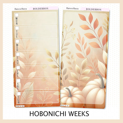 HARVEST HAVEN Hobonichi Weeks || Planner Sticker Kit