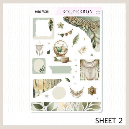 BOHO VIBES || Journal Sticker Kit