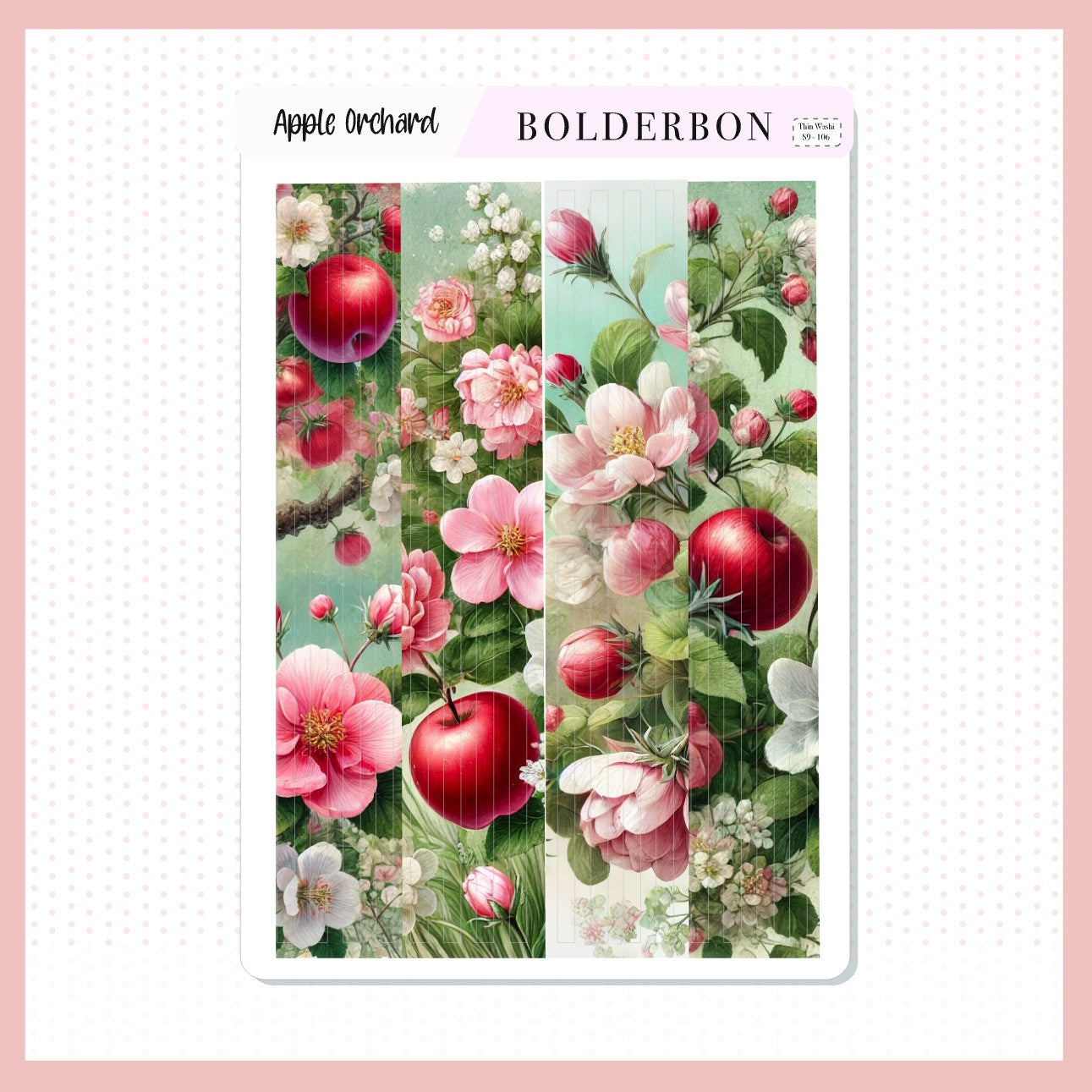 THIN WASHI Journal Stickers || APPLE ORCHARD