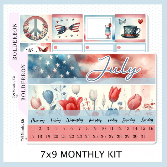 JULY 7x9 Monthly Sticker Kit || Meet Me In July