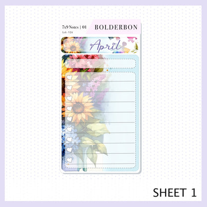 APRIL 7x9 Notes Kit || Planner Sticker Kit for Erin Condren Dashboard