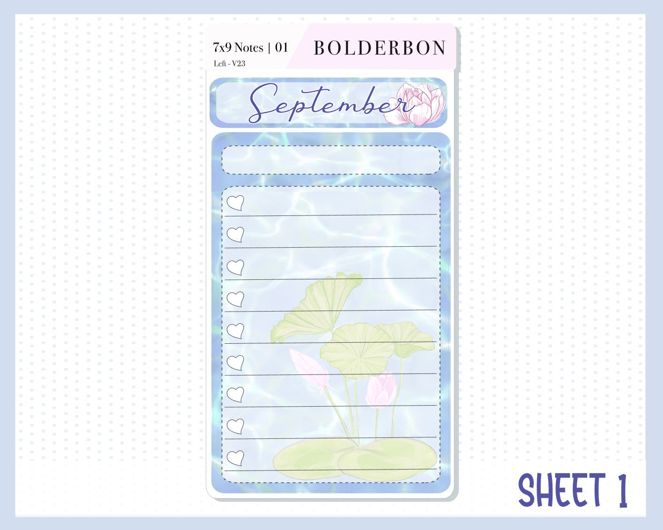 SEPTEMBER || 7x9 Notes Kit