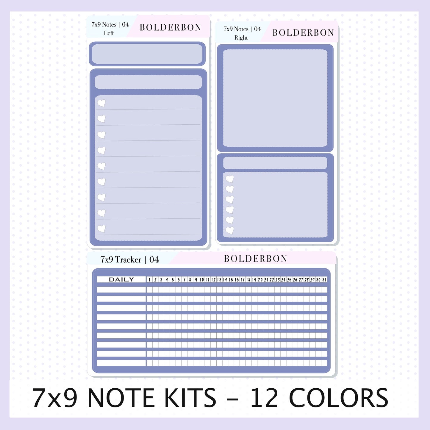 7x9 NOTE KITS || BOLD