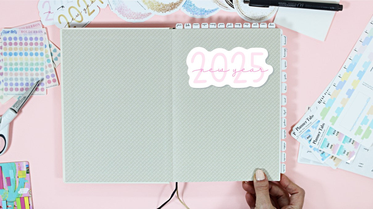 2025 NEW YEAR STICKER || Vinyl Sticker, Decal, Laptop, Planner Sticker, Hobonichi, High Quality Laminated, 3 Inches