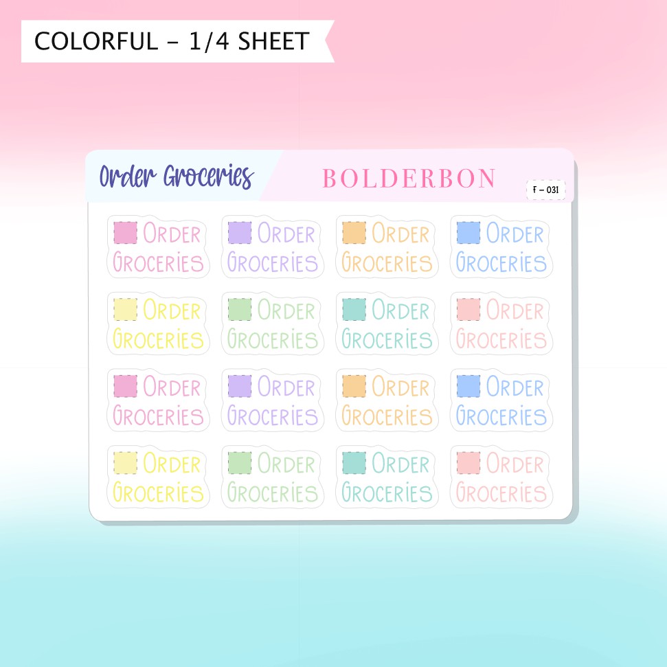 ORDER GROCERIES || Functional Planner Stickers