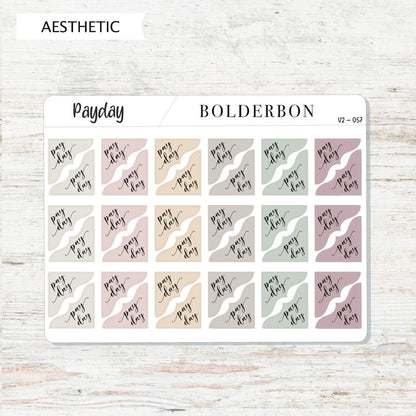 PAYDAY CORNER || Functional Planner Stickers