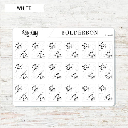 PAYDAY CORNER || Functional Planner Stickers