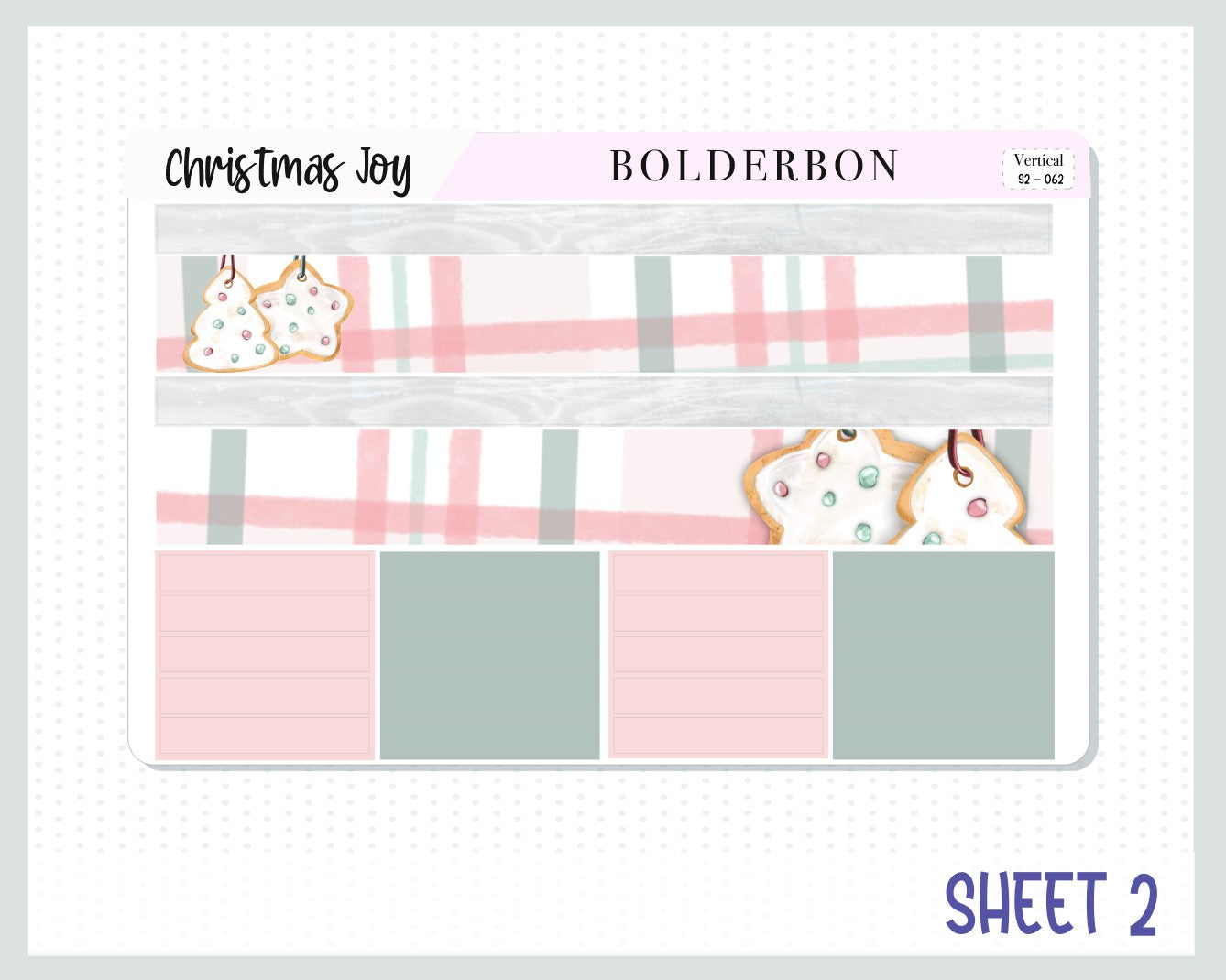 CHRISTMAS JOY || 7x9 Vertical Planner Sticker Kit