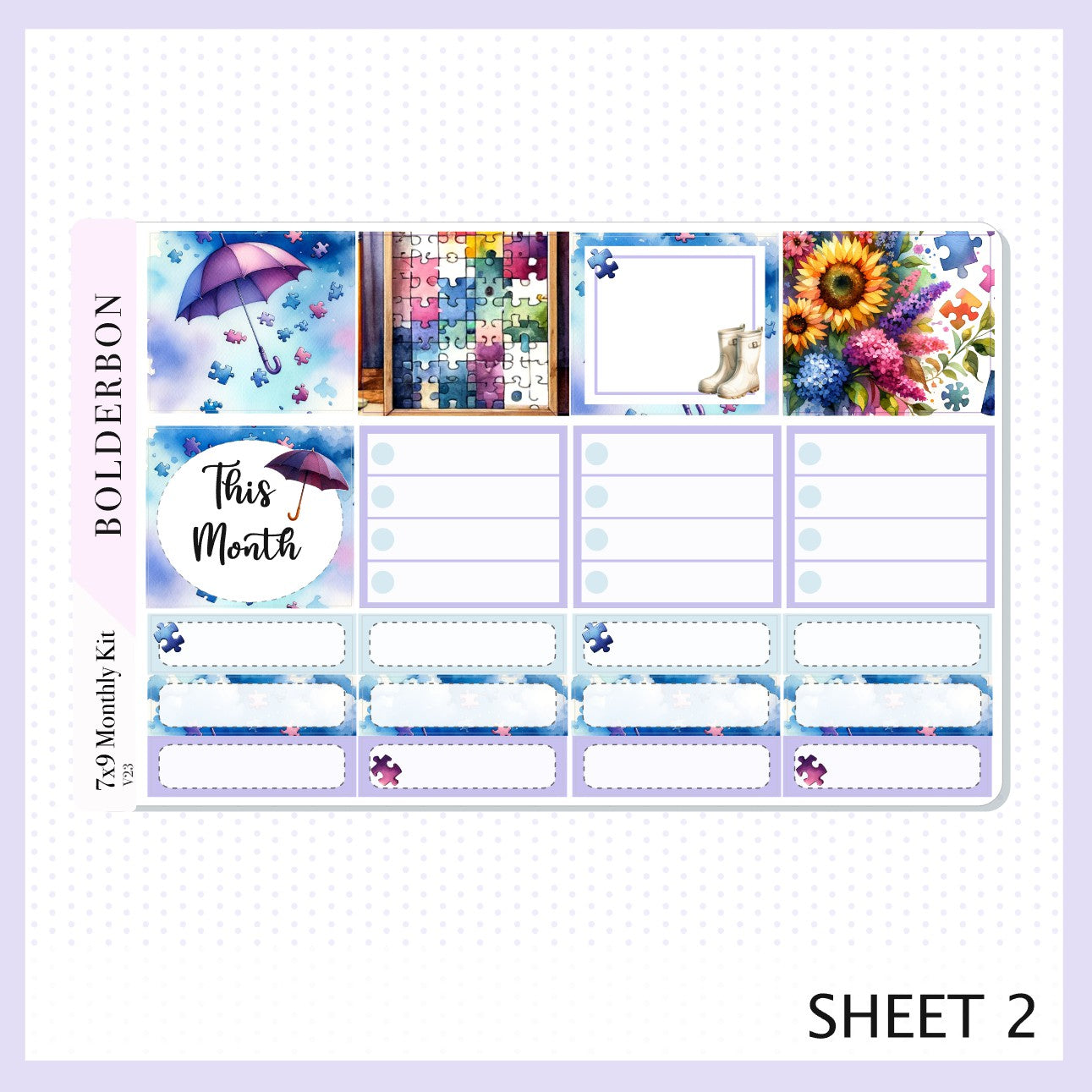 APRIL 7x9 Monthly Sticker Kit || Pieces of Spring