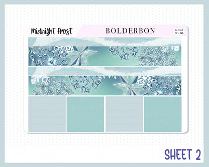 MIDNIGHT FROST || 7x9 Vertical Planner Sticker Kit