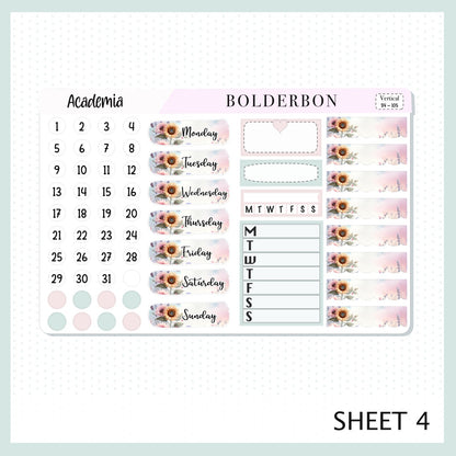 ACADEMIA || 7x9 Vertical Planner Sticker Kit