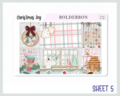 CHRISTMAS JOY || 7x9 Vertical Planner Sticker Kit