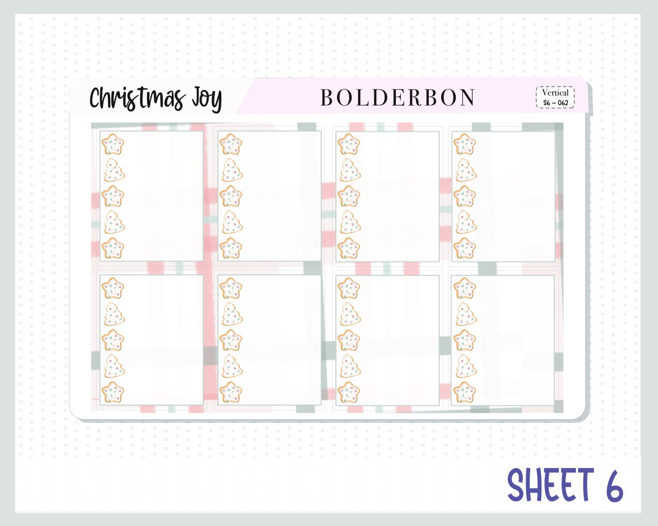 CHRISTMAS JOY || 7x9 Vertical Planner Sticker Kit