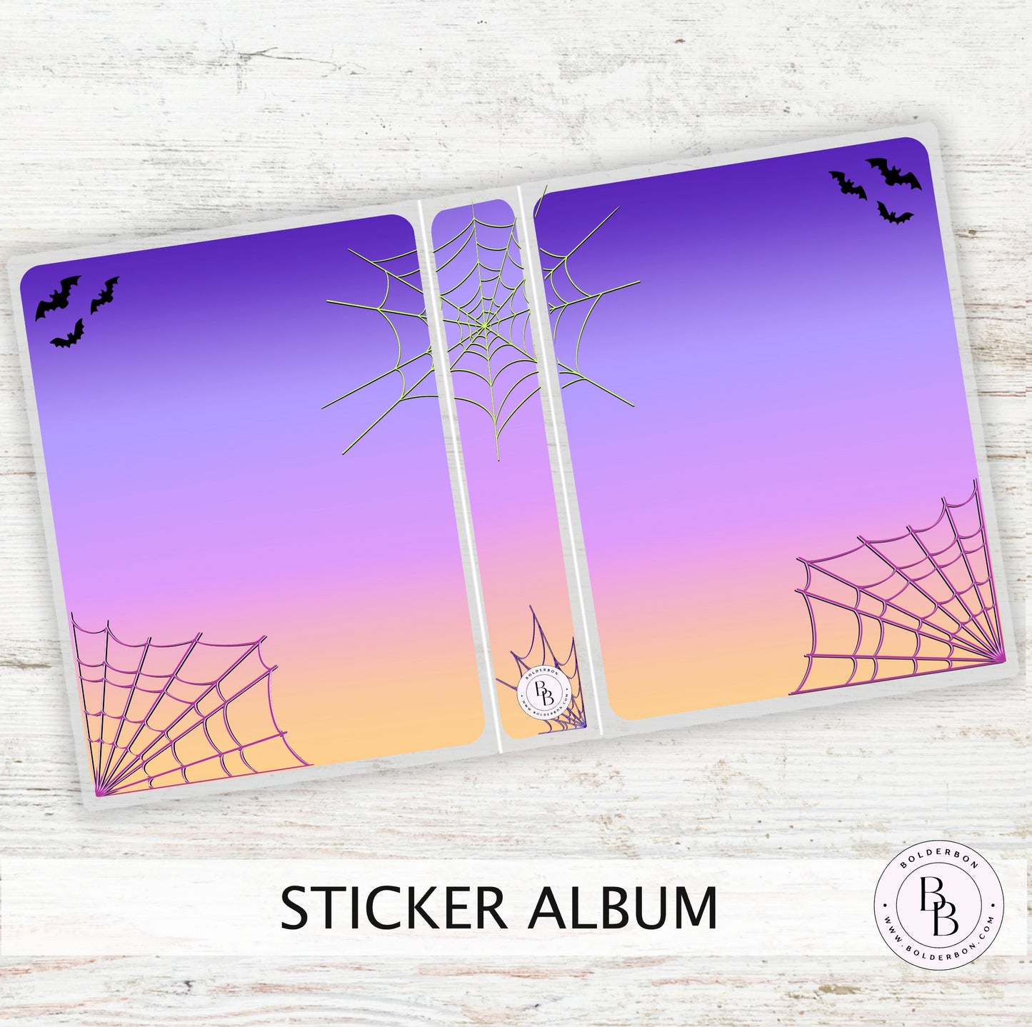 HALLOWEEN SPIDER WEB || Sleeve Sticker Album