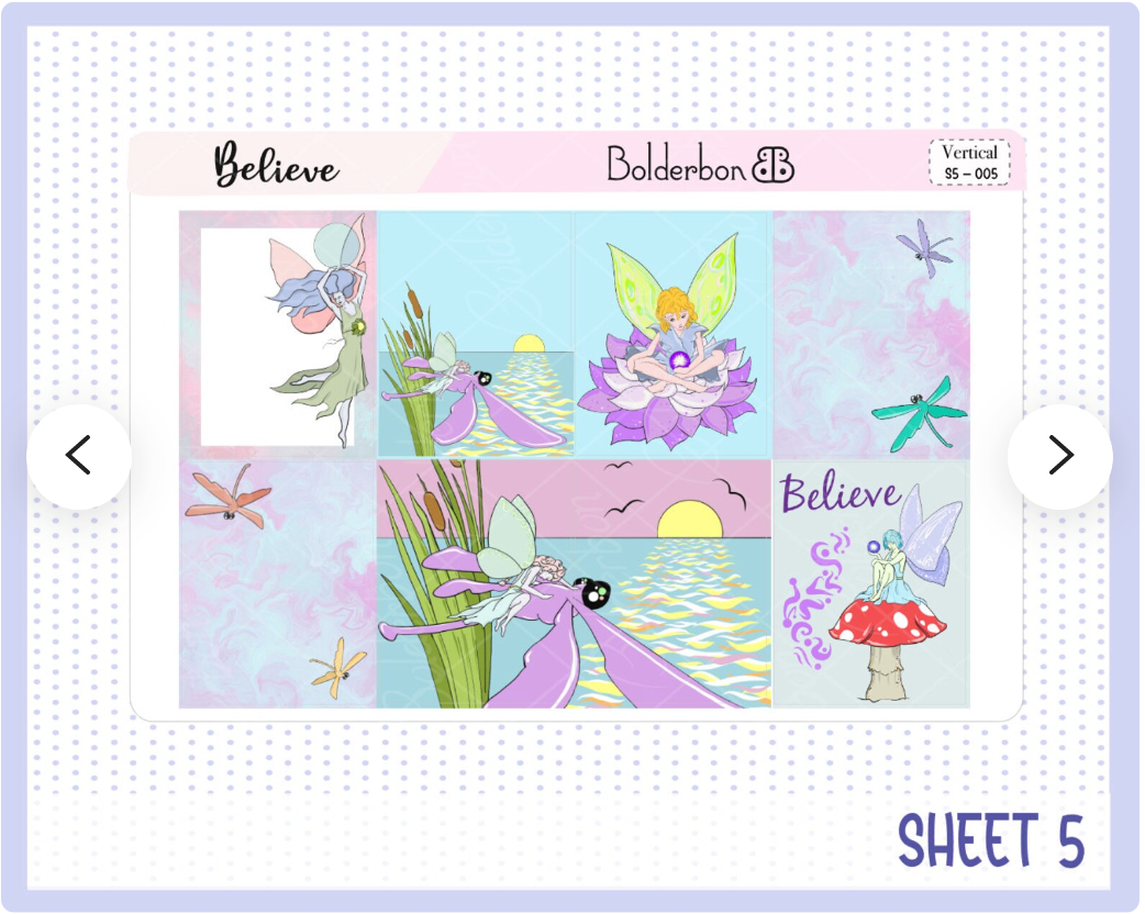 BELIEVE || 7x9 Vertical Planner Sticker Kit