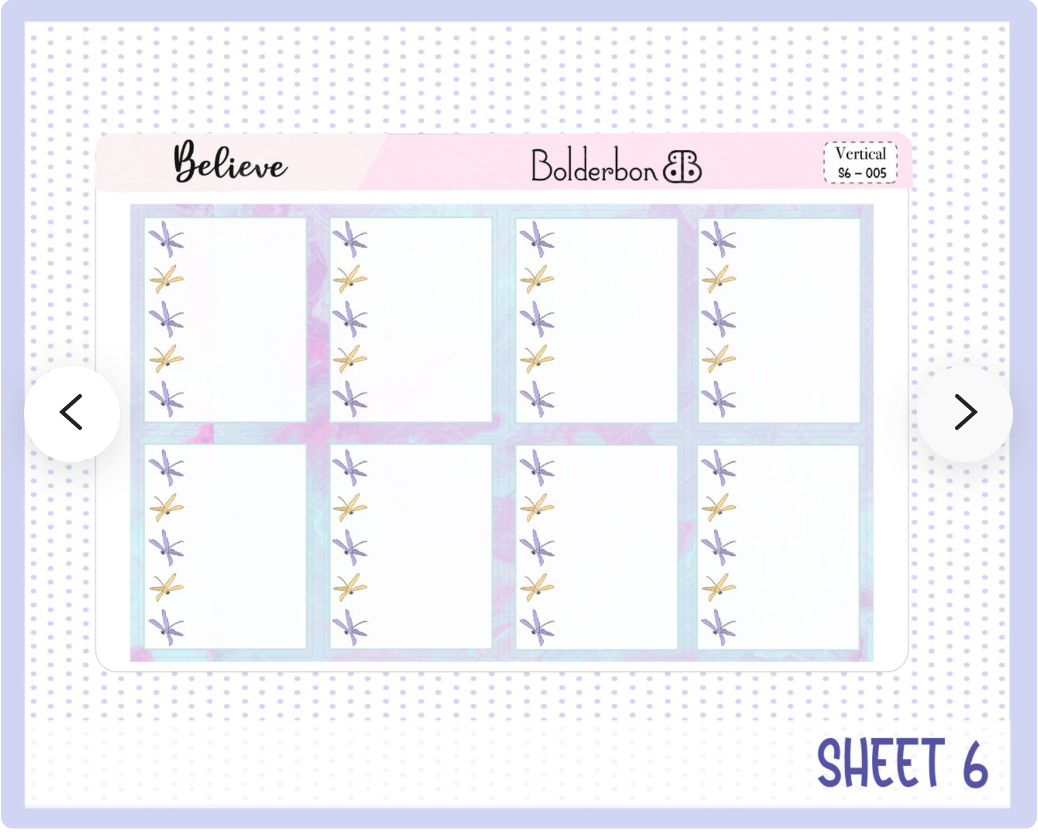 BELIEVE || 7x9 Vertical Planner Sticker Kit