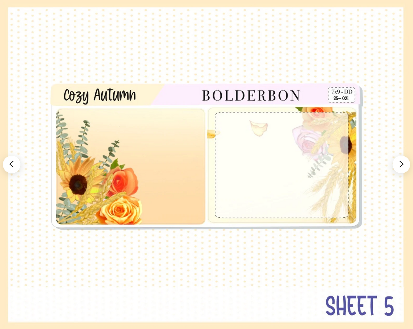 COZY AUTUMN "7x9 Daily Duo" || Weekly Planner Sticker Kit for Erin Condren