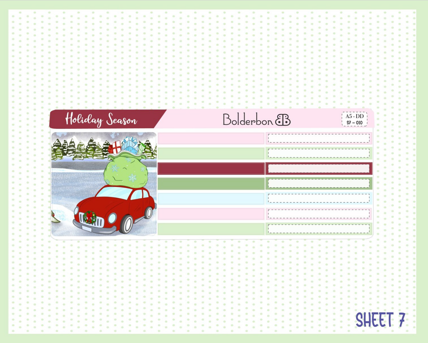 HOLIDAY SEASON || A5 Daily Duo Planner Sticker Kit