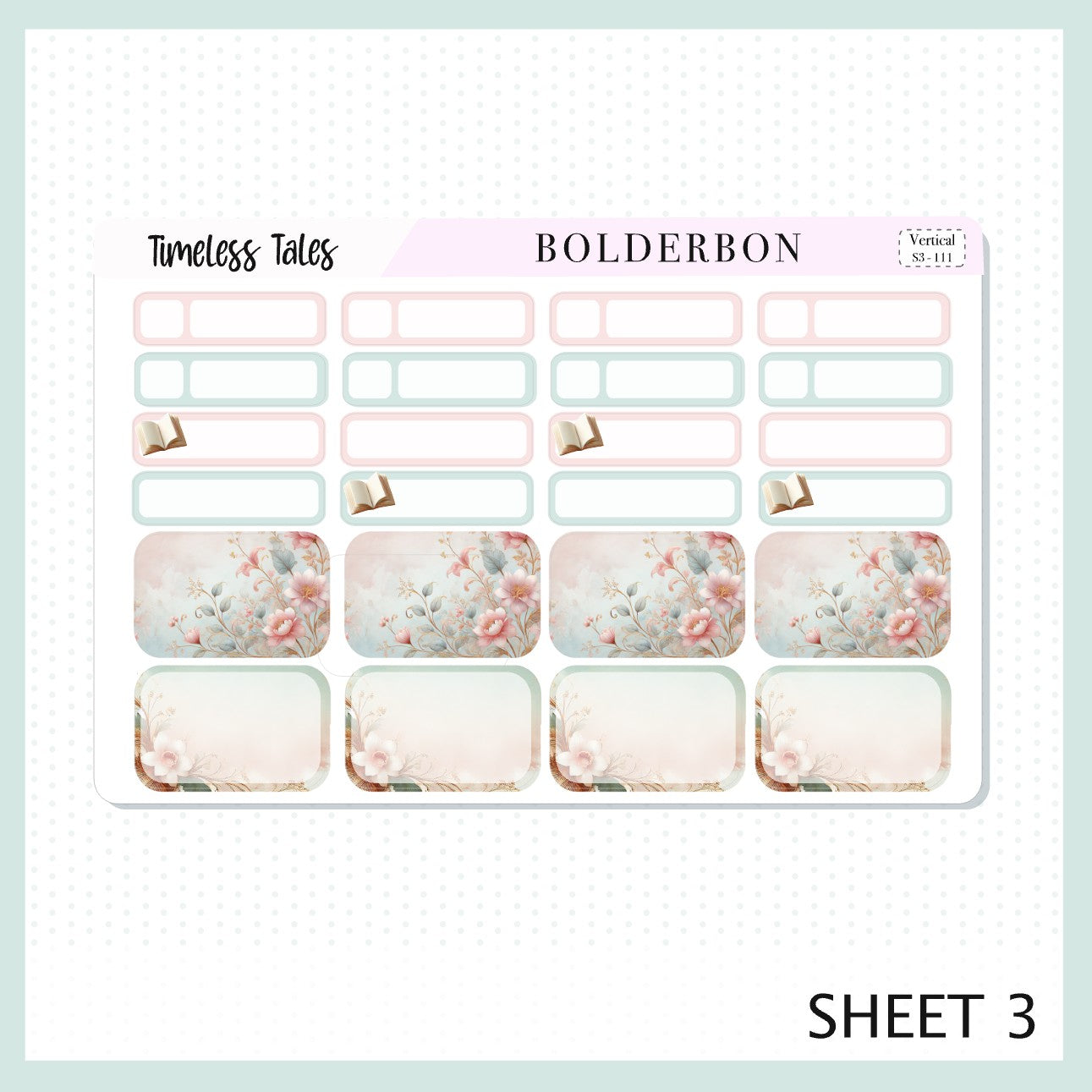 TIMELESS TALES || 7x9 Vertical Planner Sticker Kit