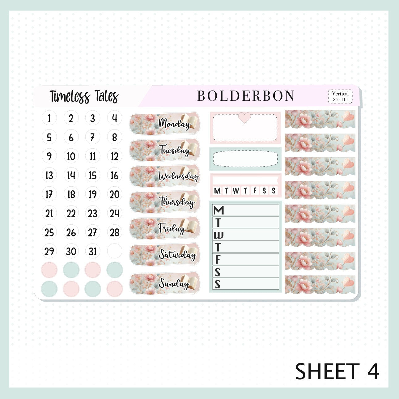 TIMELESS TALES || 7x9 Vertical Planner Sticker Kit