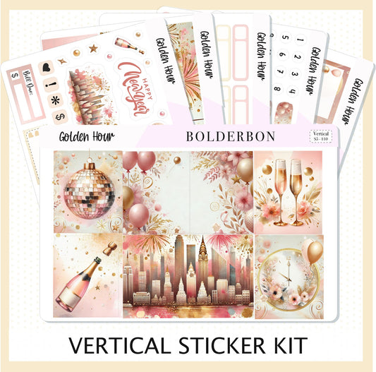 GOLDEN HOUR || 7x9 Vertical Planner Sticker Kit