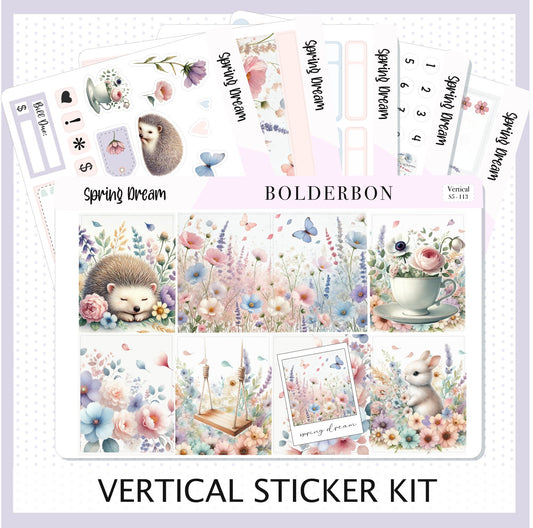 SPRING DREAM || 7x9 Vertical Planner Sticker Kit