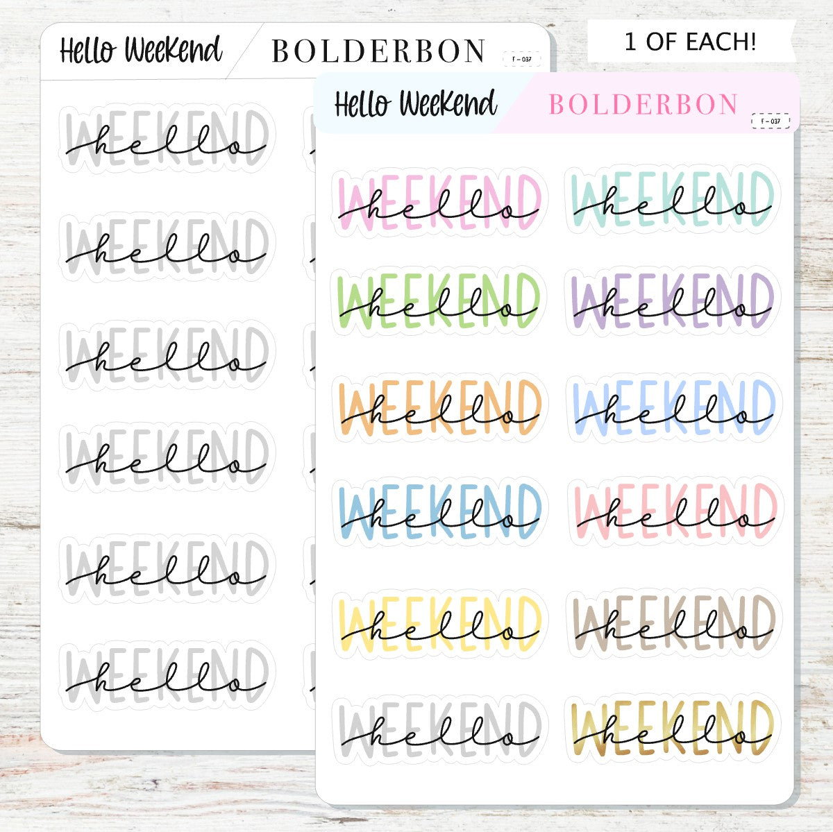 HELLO WEEKEND || Planner Stickers