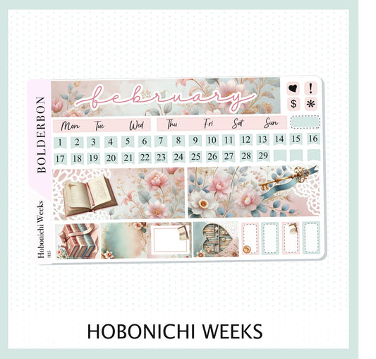 FEBRUARY Hobonichi Weeks || Bookish, Monthly Planner Stickers